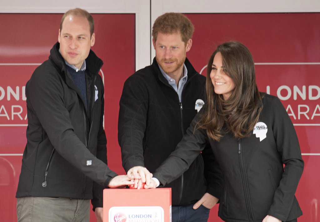 William, Harry en Kate